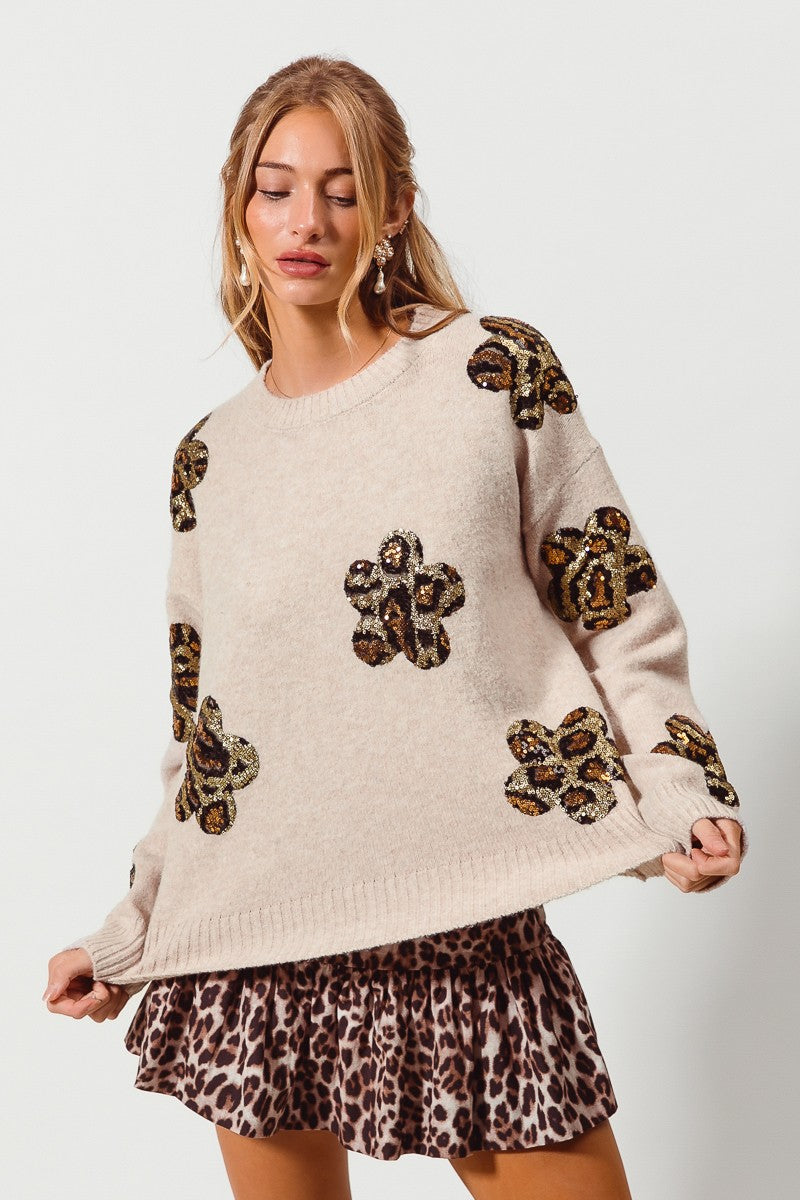 Wild Chic Flowers Sweater