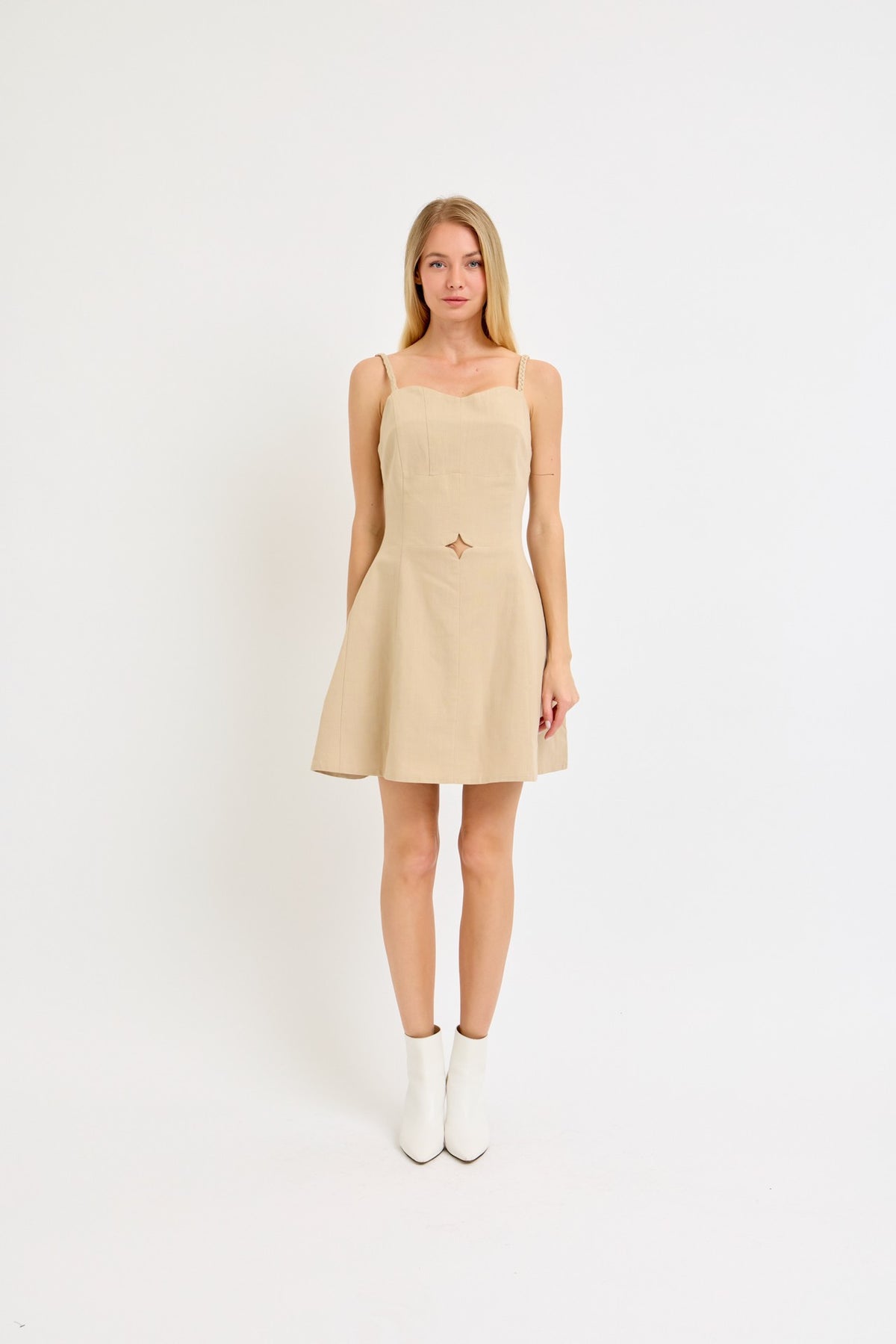 Sunlit Escape Braided Mini Dress – Bliss