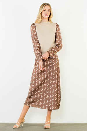 Wild Horses Satin Sleeve Top