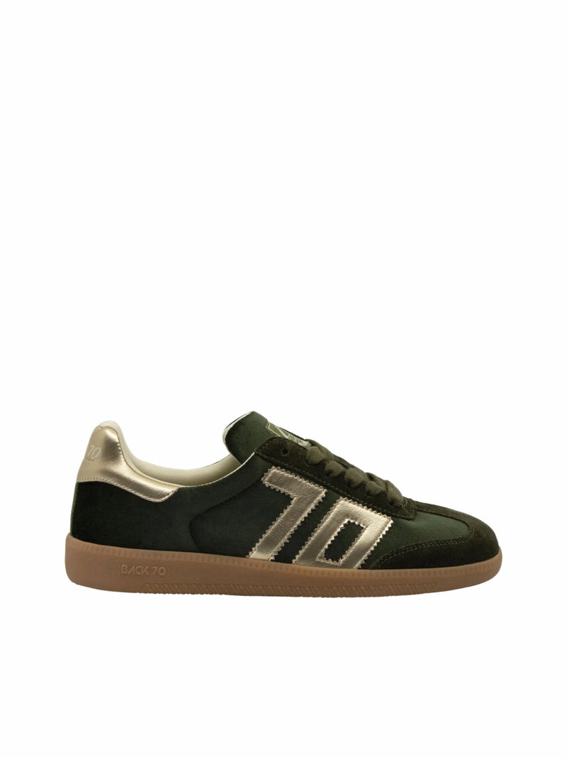BACK 70 Cloud W26 Velvet Sneaker Olive Gold