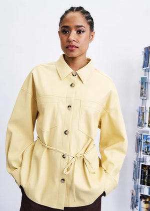 Takayama Faux Leather Shirt