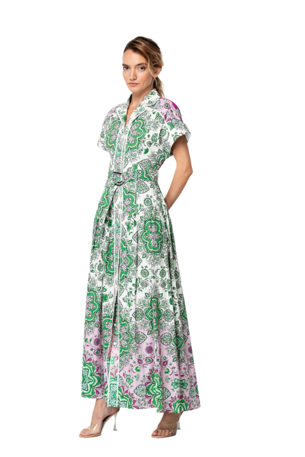 Ciebon Rosalyn Floral Midi Shirt Dress