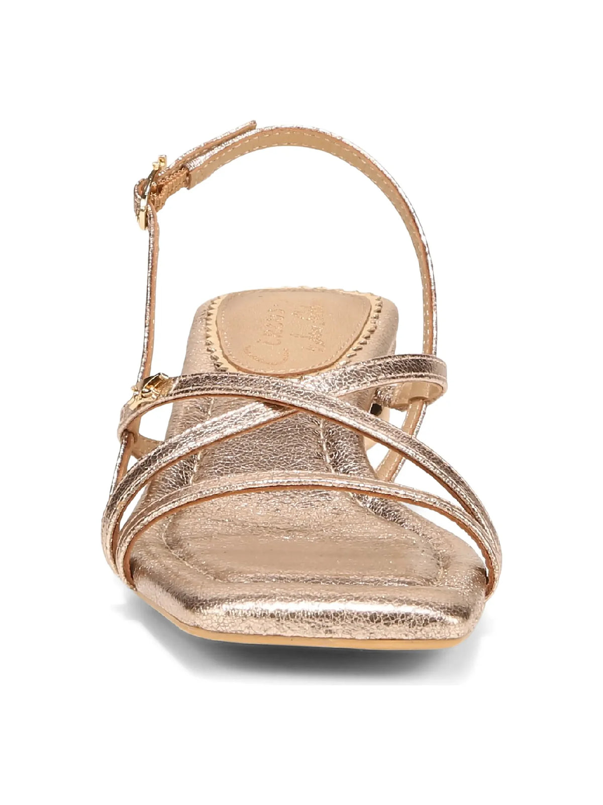 Circus NY by Sam Edelman Caia Ankle Strap Heeled Sandal Soft Gold Faux Leather