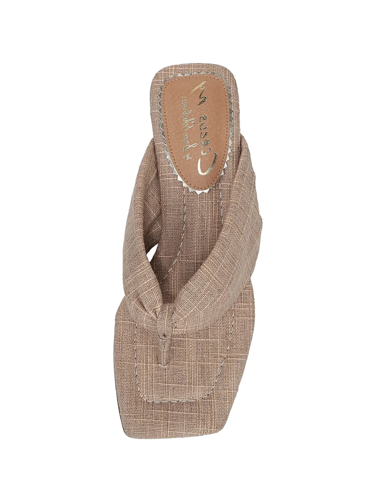 Circus NY by Sam Edelman Colette Thong Sandal in Natural Gold Burlap