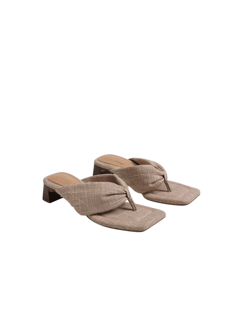 Circus NY by Sam Edelman Colette Thong Sandal natural gold burlap 