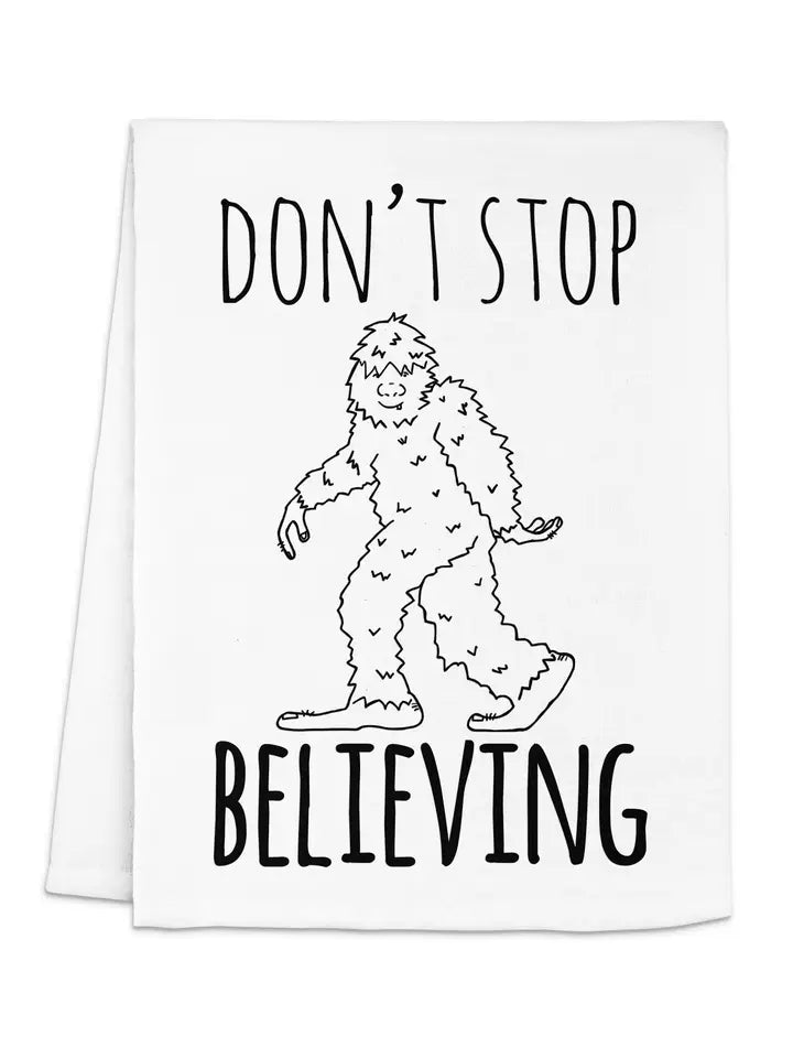 Don't Stop Believing Dish Towel
