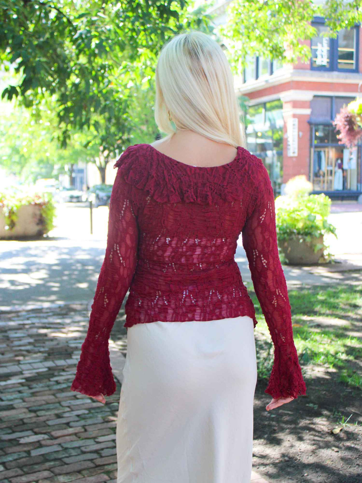 Free People Laney Cardi Cabernet