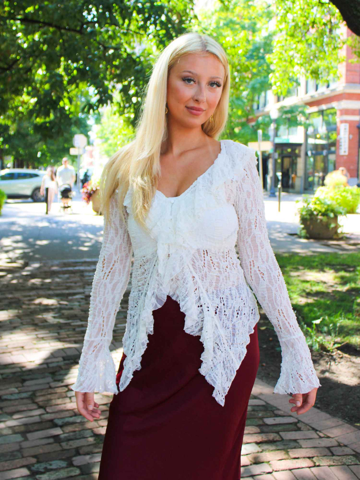 Free People Laney Cardi Ivory