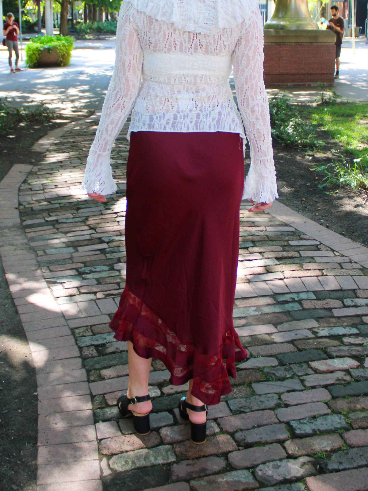Free People Long Lost Lover Maxi Slip Skirt Dionysus