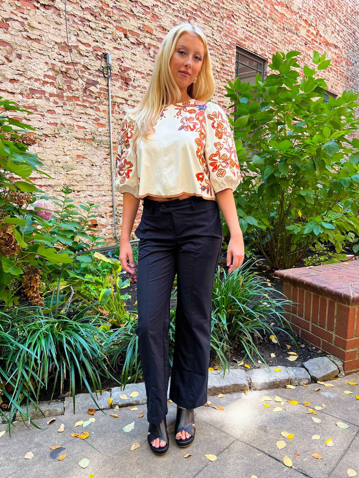 Free People Set On You Slim Solid Trousers