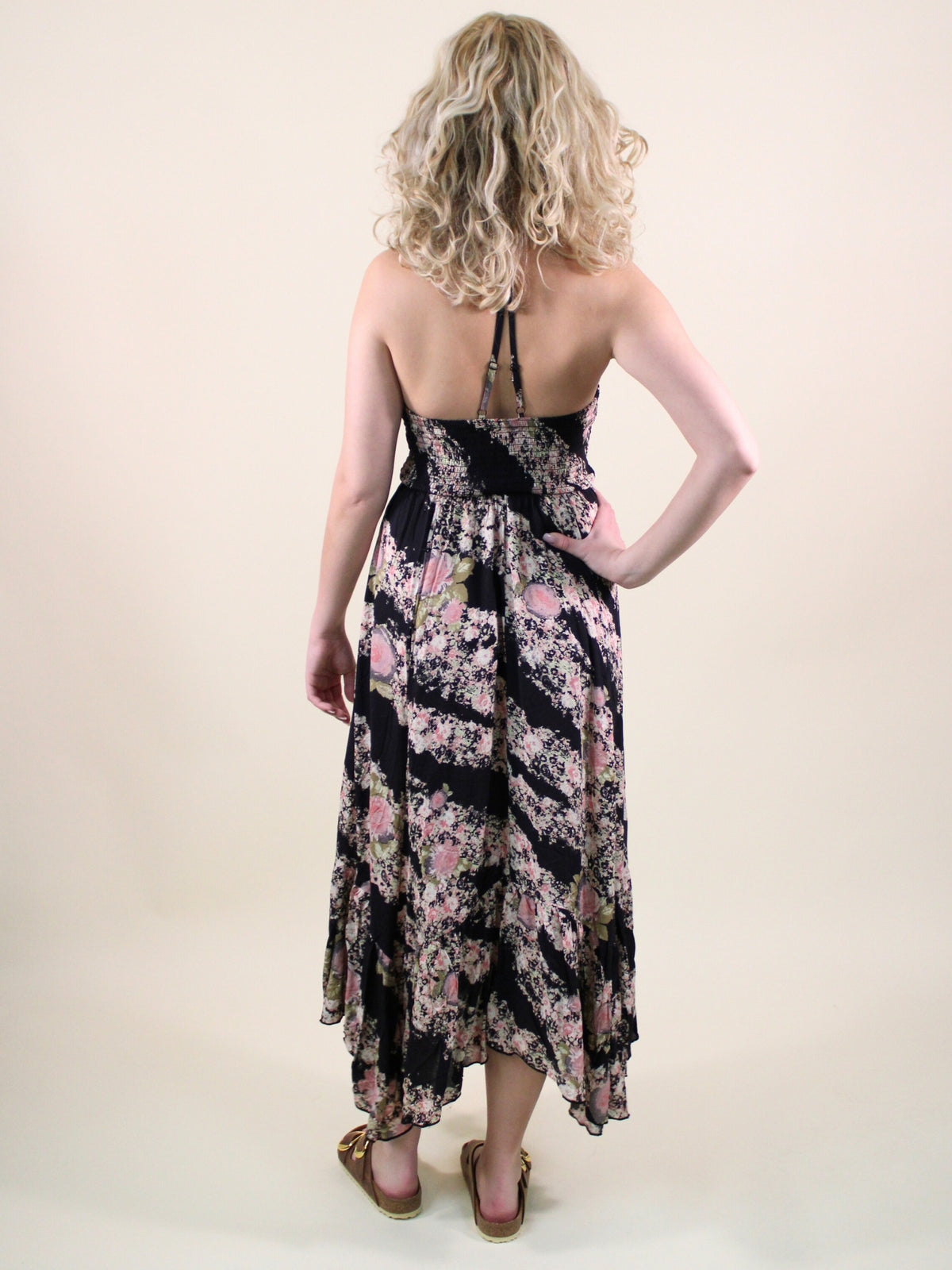 Free People Heat Wave Printed Maxi Dress back Model View