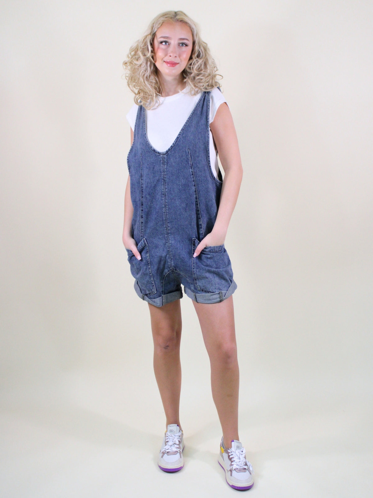 Free People High Roller Shortall Zaza Front Model View