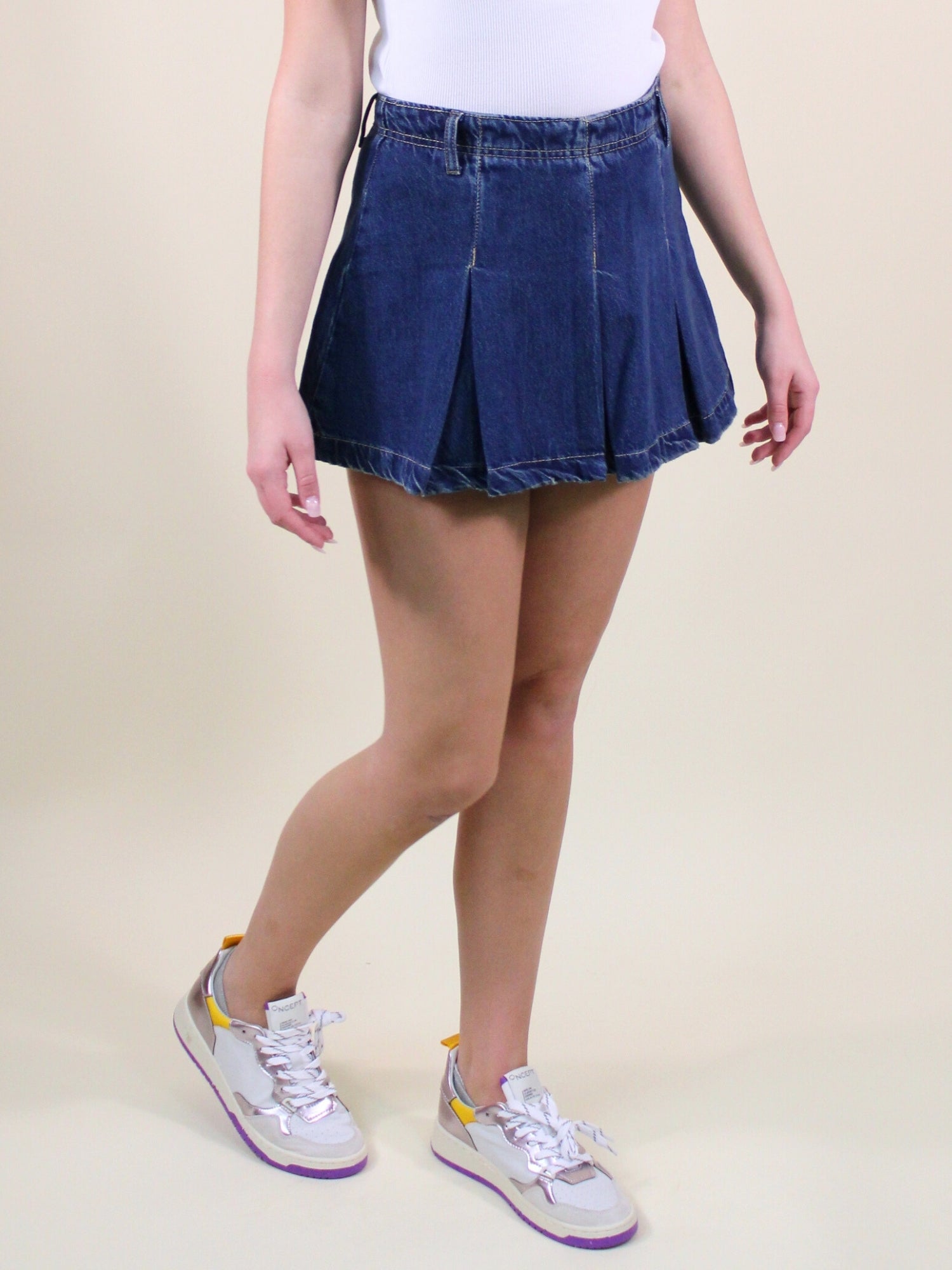 Rest&Recreation☆DENIM MINI SKIRT(3color) Shop Wrangler Repair Mini Skirt In Deep Oasis - Fast