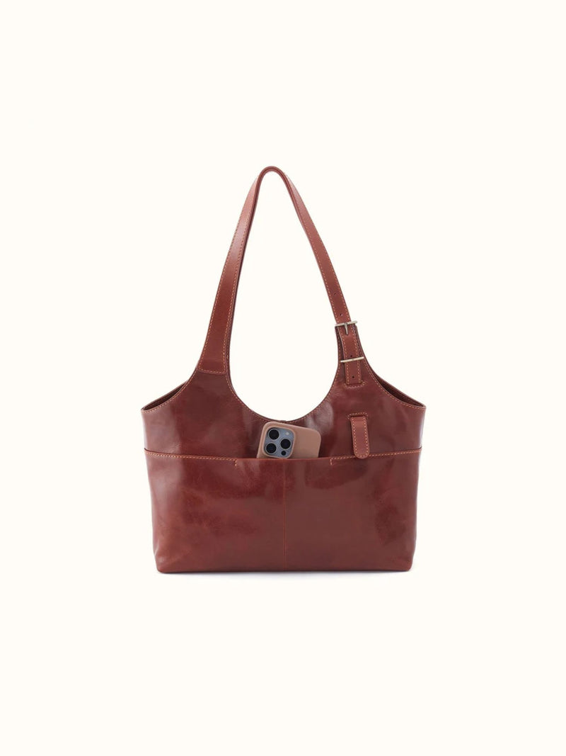 HOBO Atlas Tote: Patina Leather pecan ridge