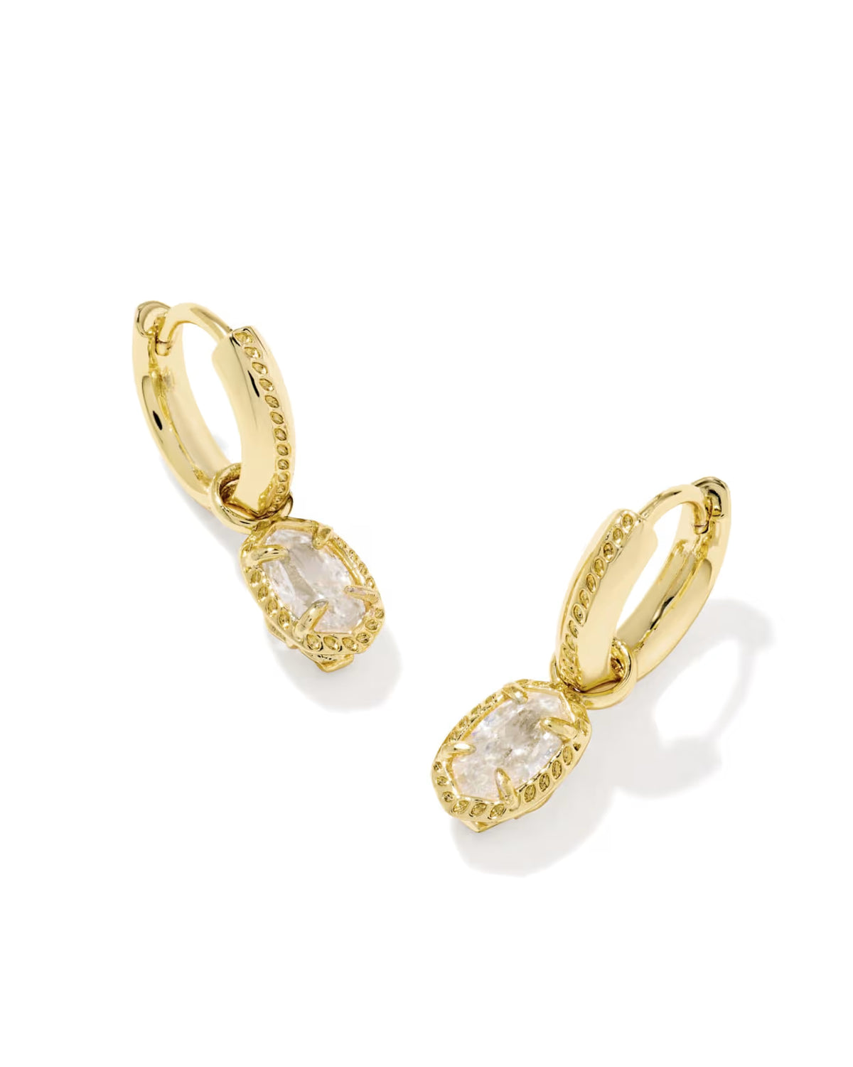 Kendra Scott Mini Ellie Luxe Gold Huggie Earrings