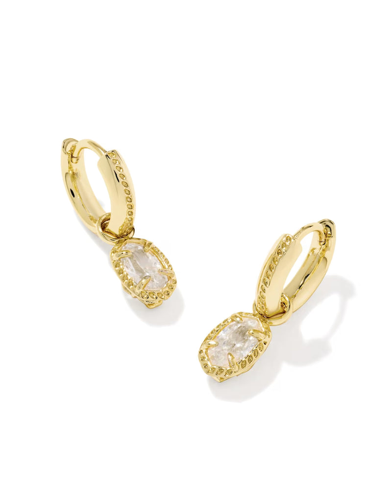Kendra Scott Mini Ellie Luxe Gold Huggie Earrings