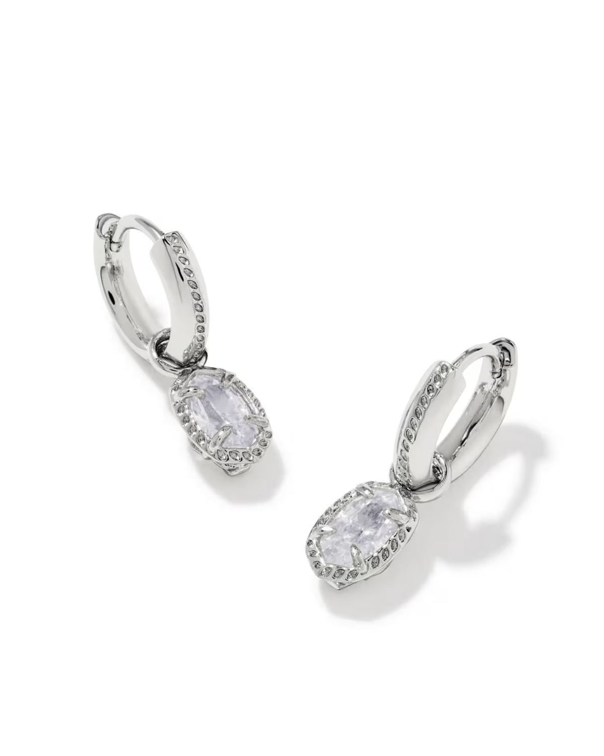 Kendra Scott Mini Ellie Silver Luxe Huggie Earrings