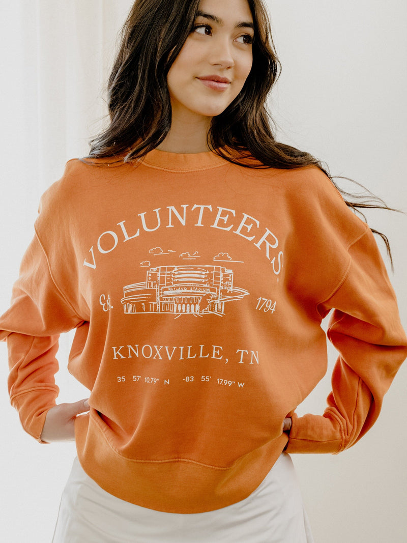 livylu tennessee vols stadium coordinates oversized sweatshirt in orange-front