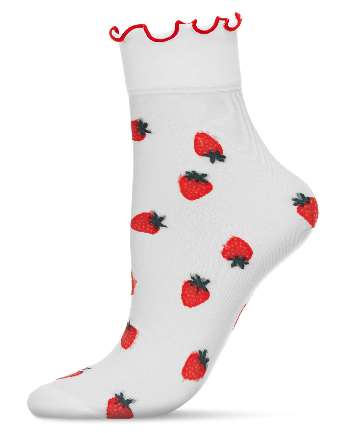 Strawberry Dreams Ruffle Cuff Anklet Socks