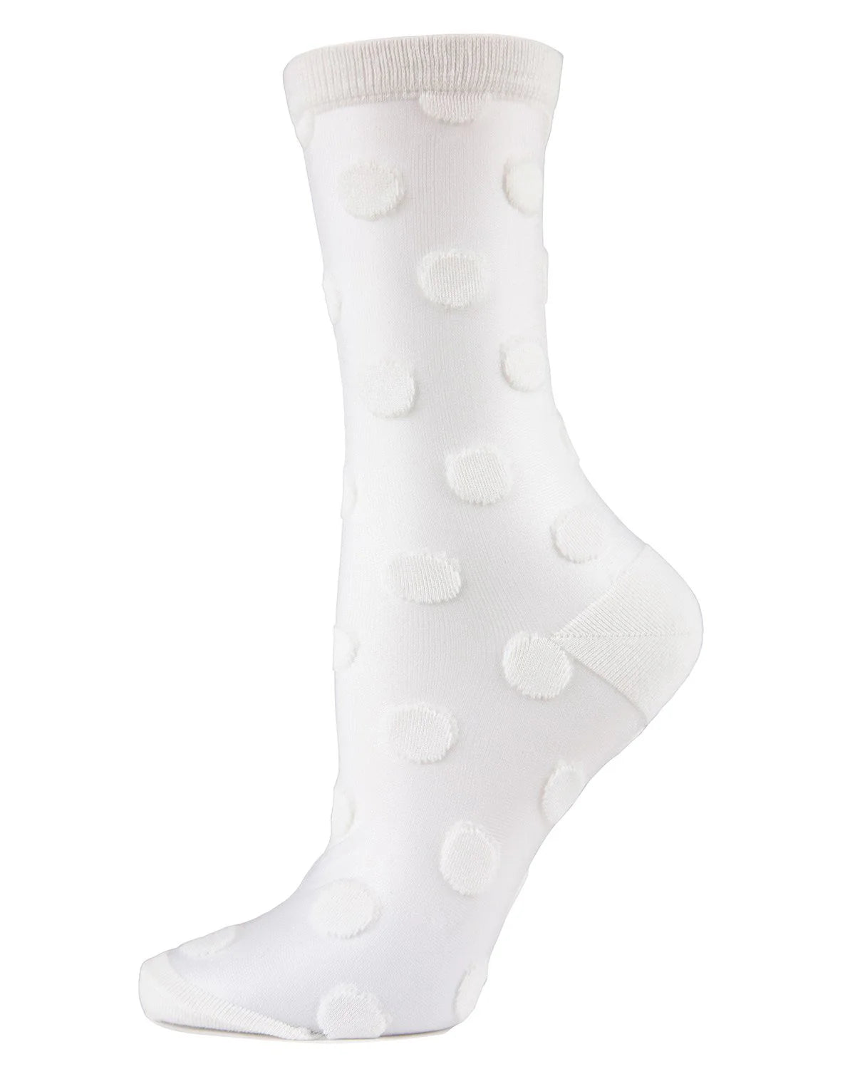 Polka Dot Sheer Crew Socks