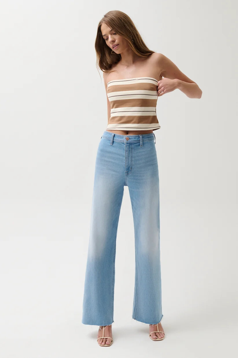 Pistola Penny High Rise Wide Leg Jean whisper