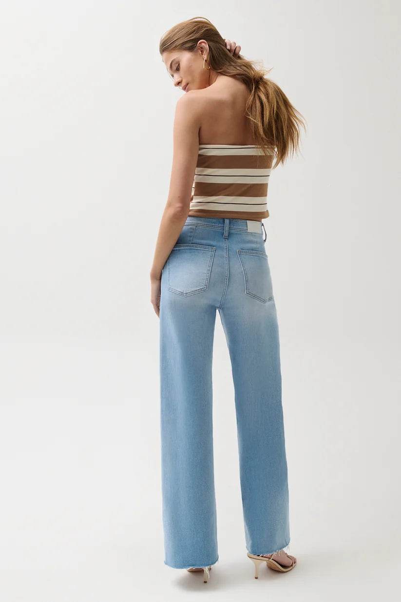 Pistola Penny High Rise Wide Leg Jean whisper