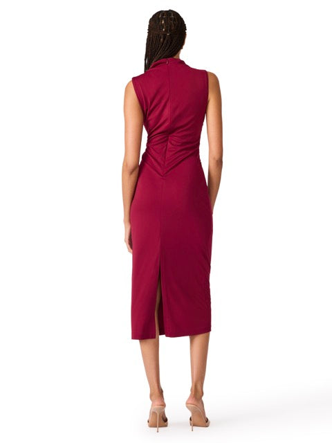 Steve Madden Mo Midi Dress Beet Red
