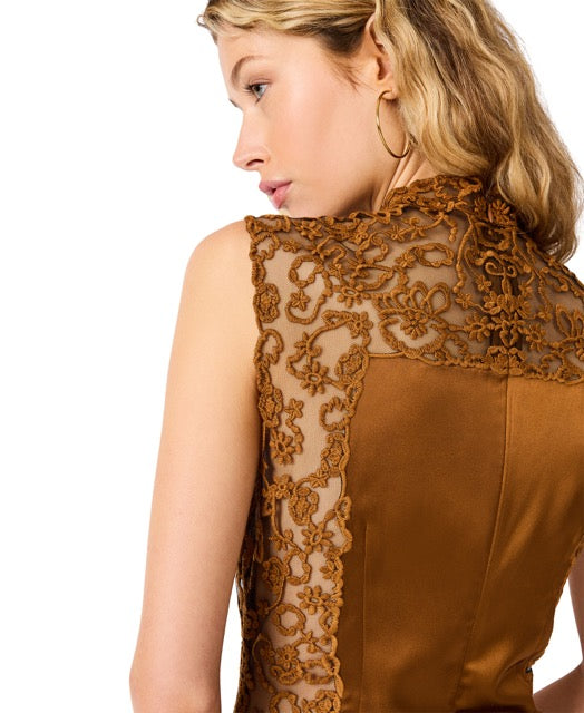 Steve Madden Maribella Midi Dress Burnt Caramel