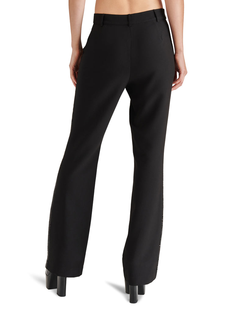 Side-Stripe Satin Low-Rise Wide-Leg Pant in Vince Products