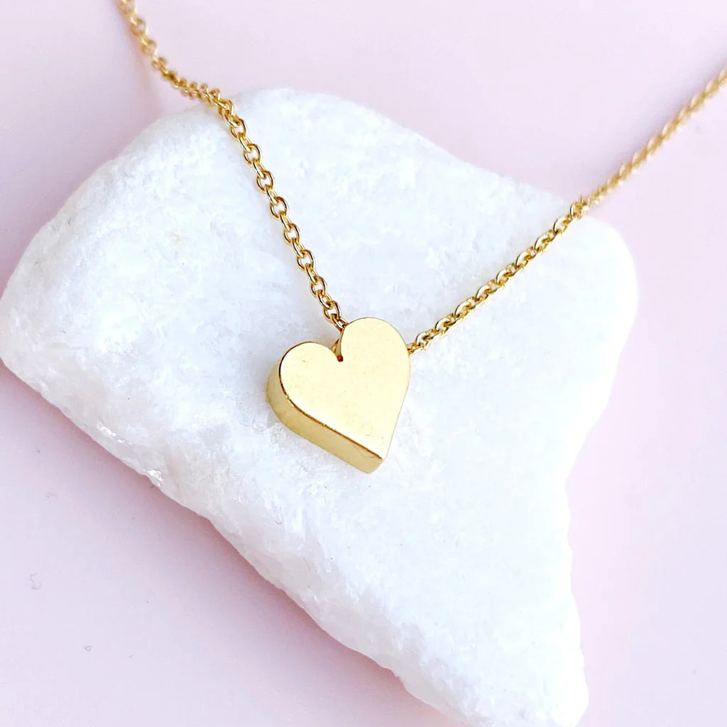 18" Gold Filled Tiny Mighty Heart of Gold Necklace