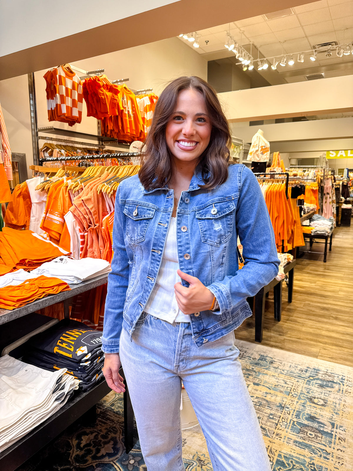 Tennessee Volunteers Smokey Denim Jacket Light Blue