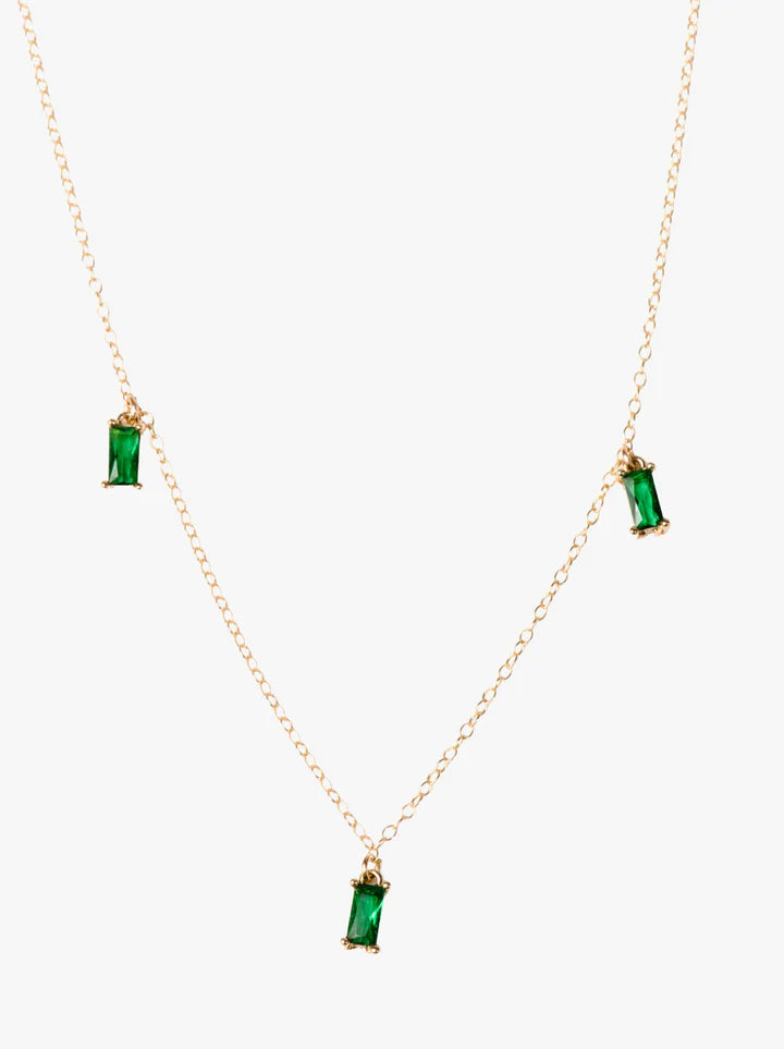 ABLE Triple Emerald Drop Necklace