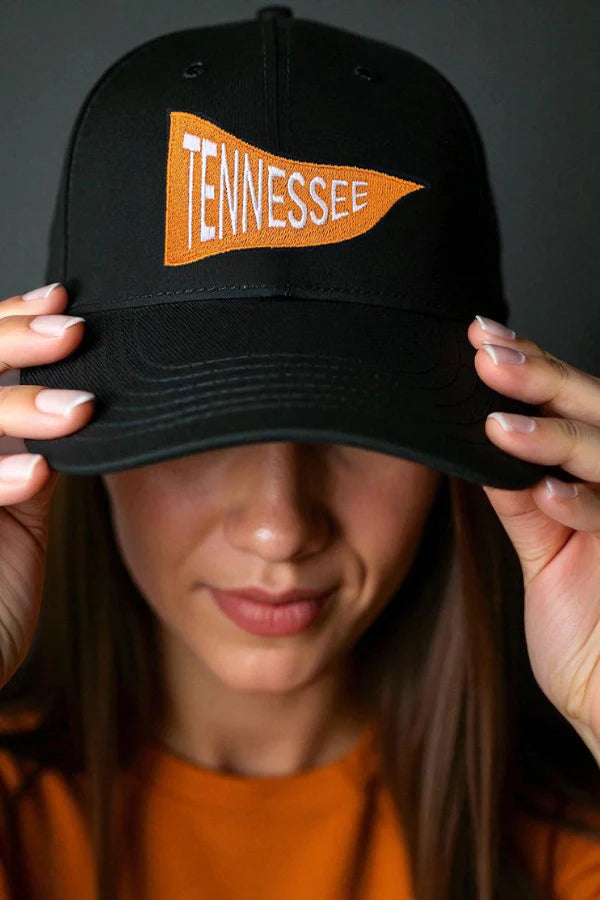 TN Banner Embroidered Hat: Black