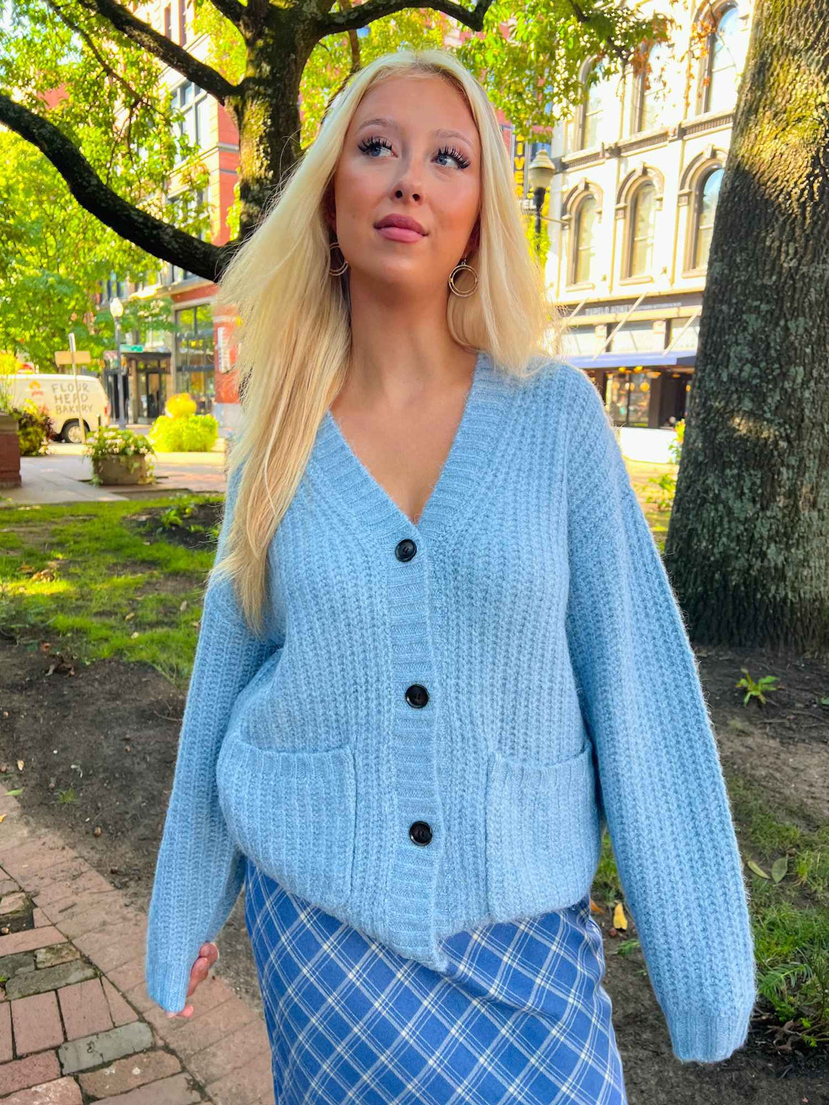 Z SUPPLY Whitmore Oversized Cardigan Mineral Blue
