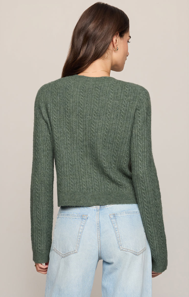 Z SUPPLY Medina Cable Cardigan monstera