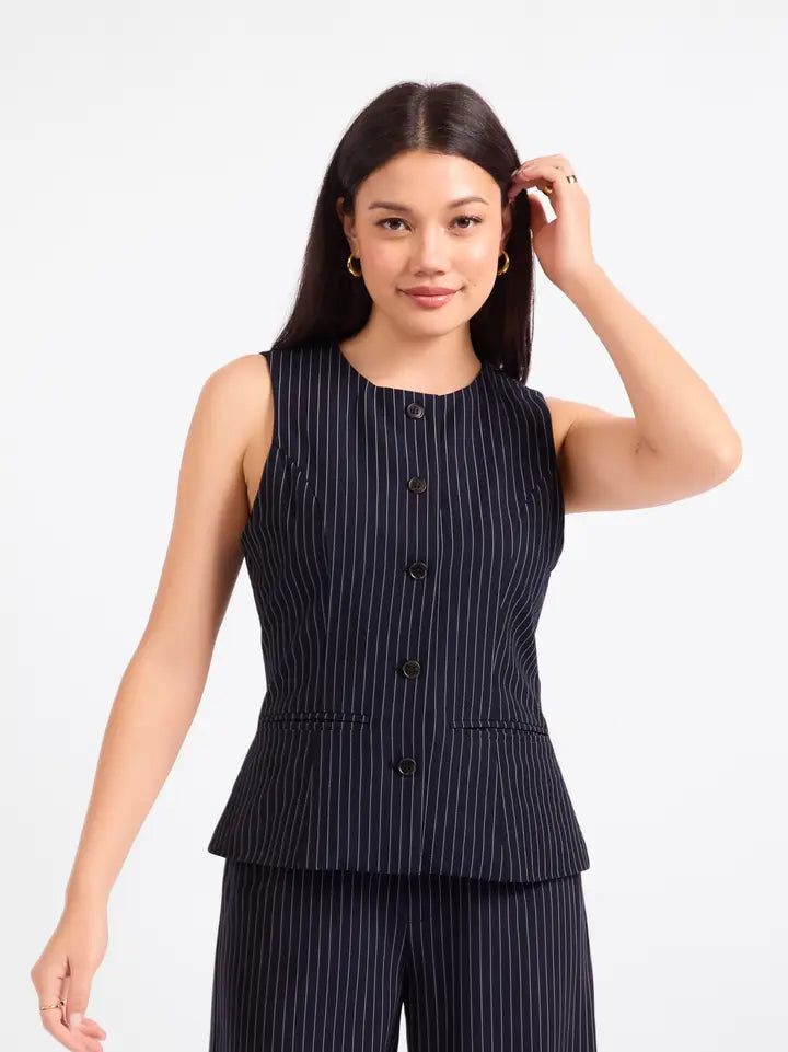 East Gate Pinstripe Waistcoat