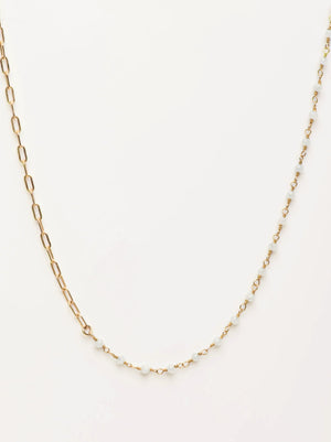 ABLE aquamarine duet necklace in 14k gold fill