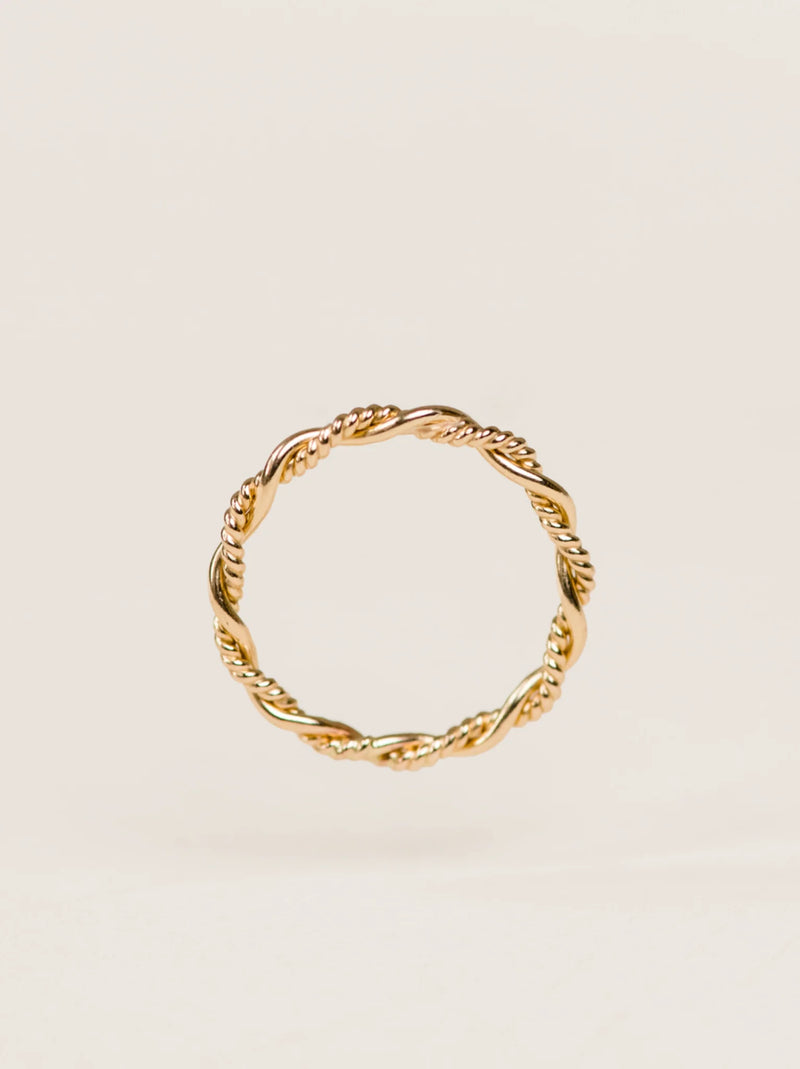 ABLE Gold Braided Twist Ring