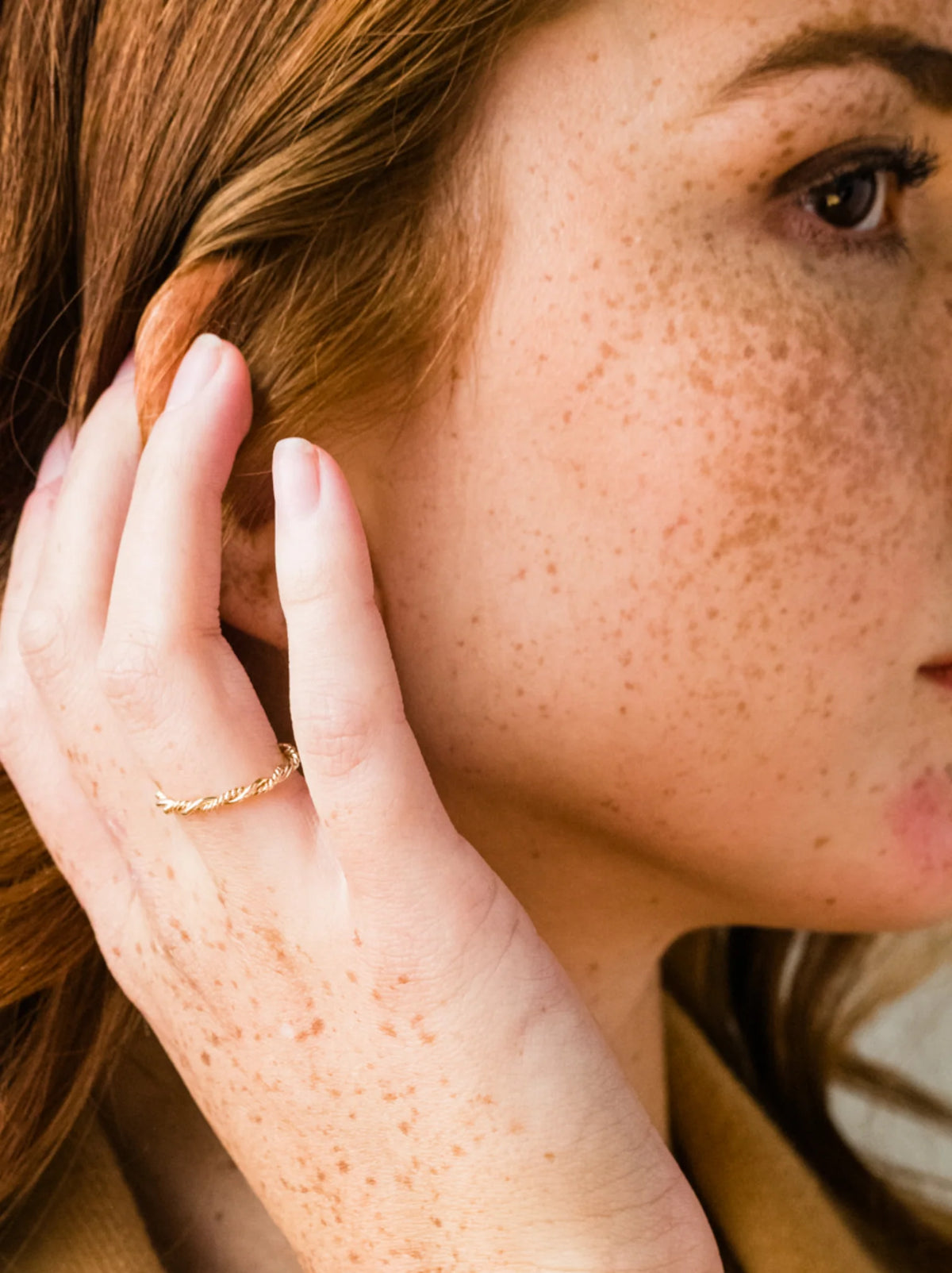 ABLE Gold Braided Twist Ring