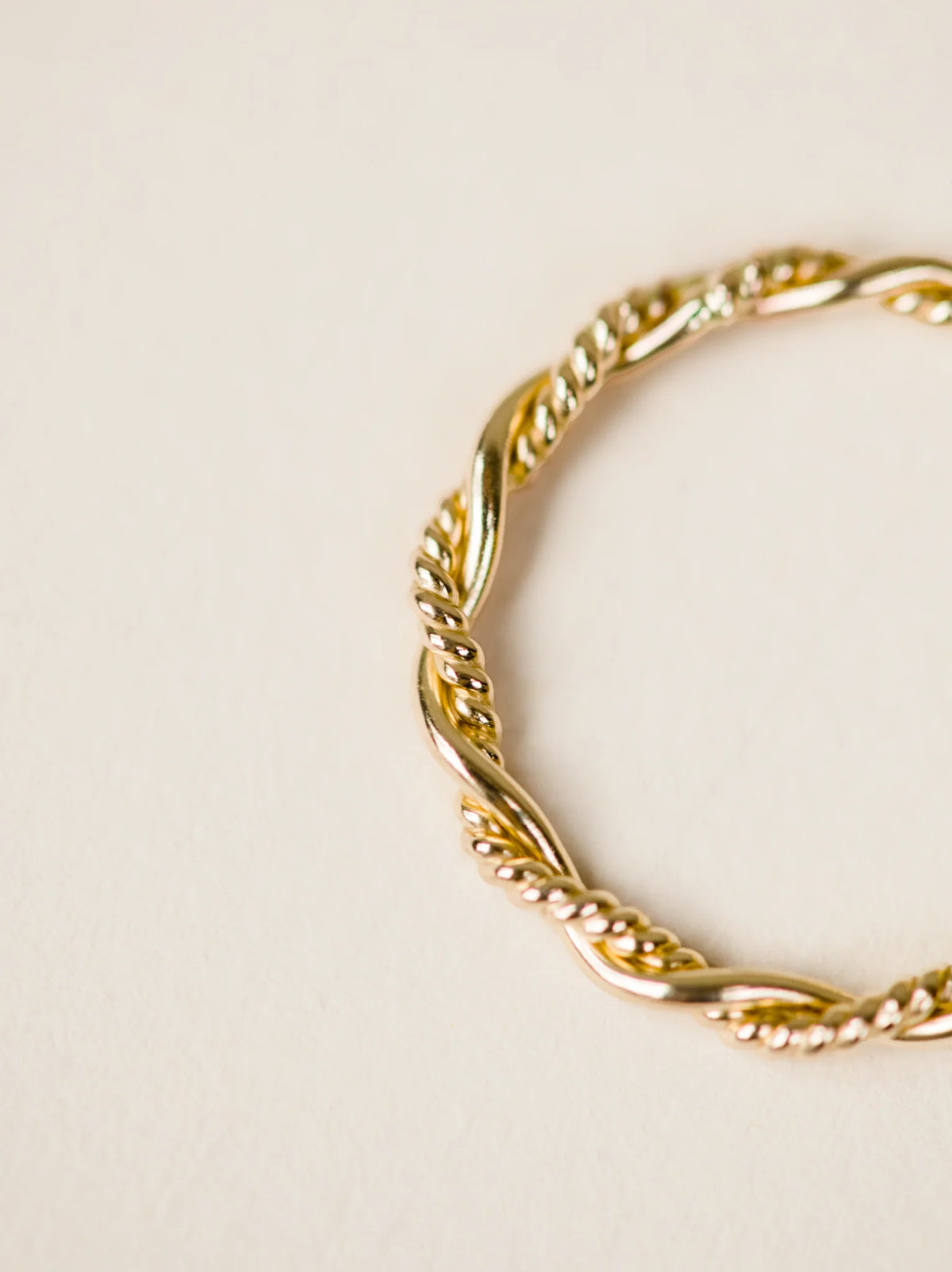 ABLE Gold Braided Twist Ring