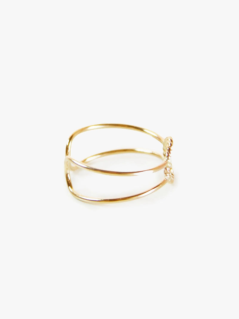 ABLE Gold Lasso Open Ring