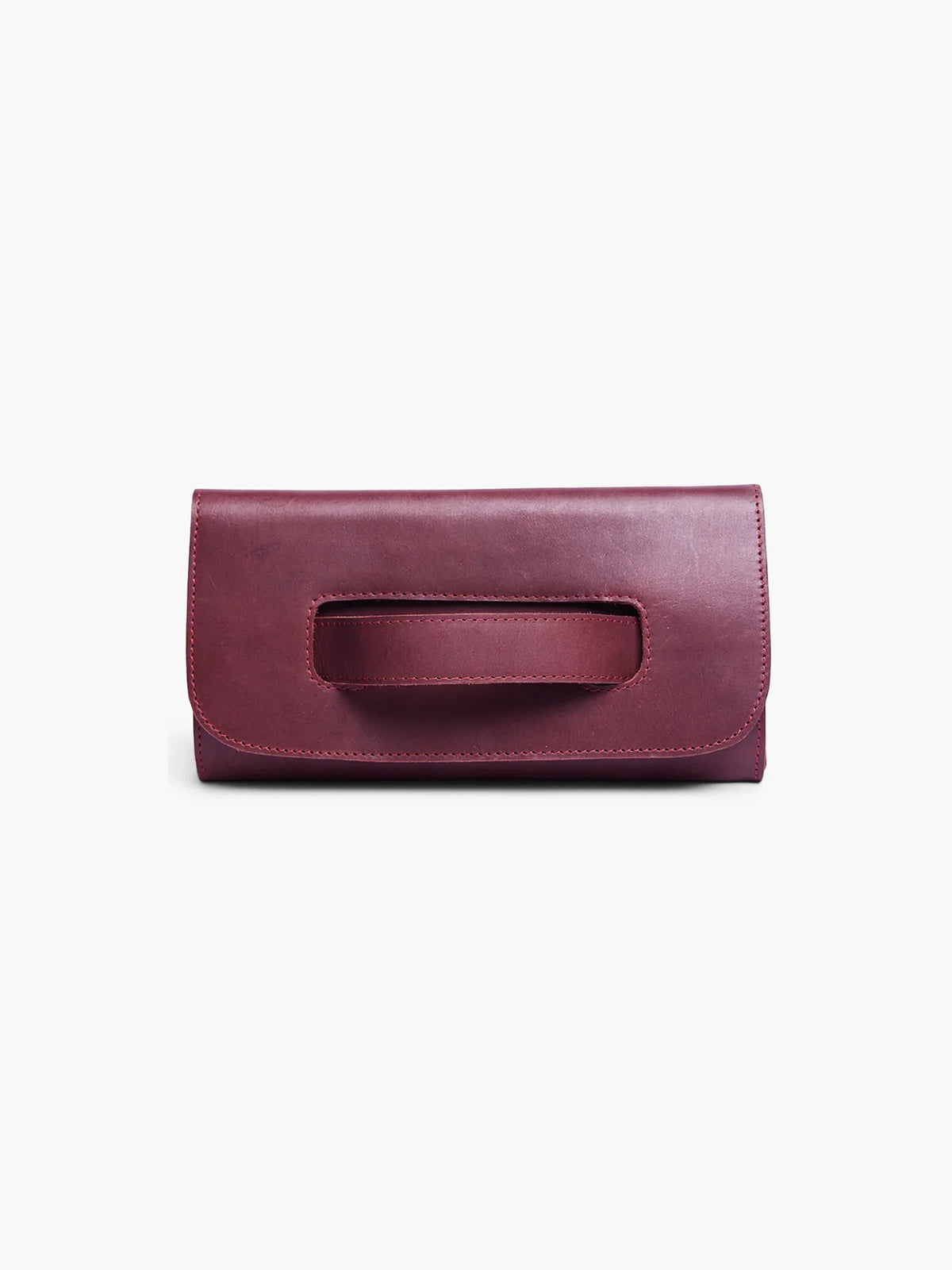 Able Mare Handle Clutch 65 Wine