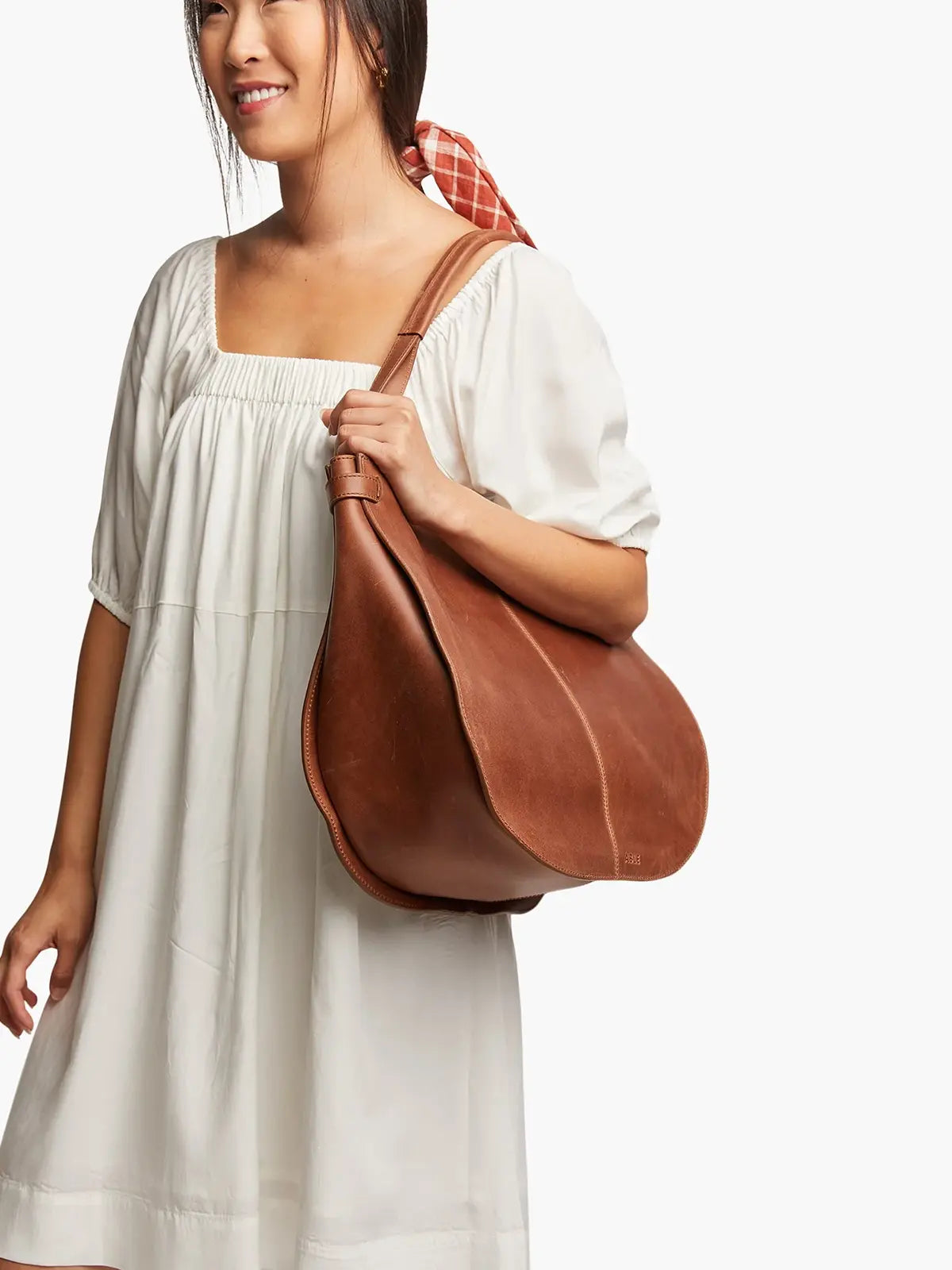 ABLE Nara Leather Tote Bag Whiskey