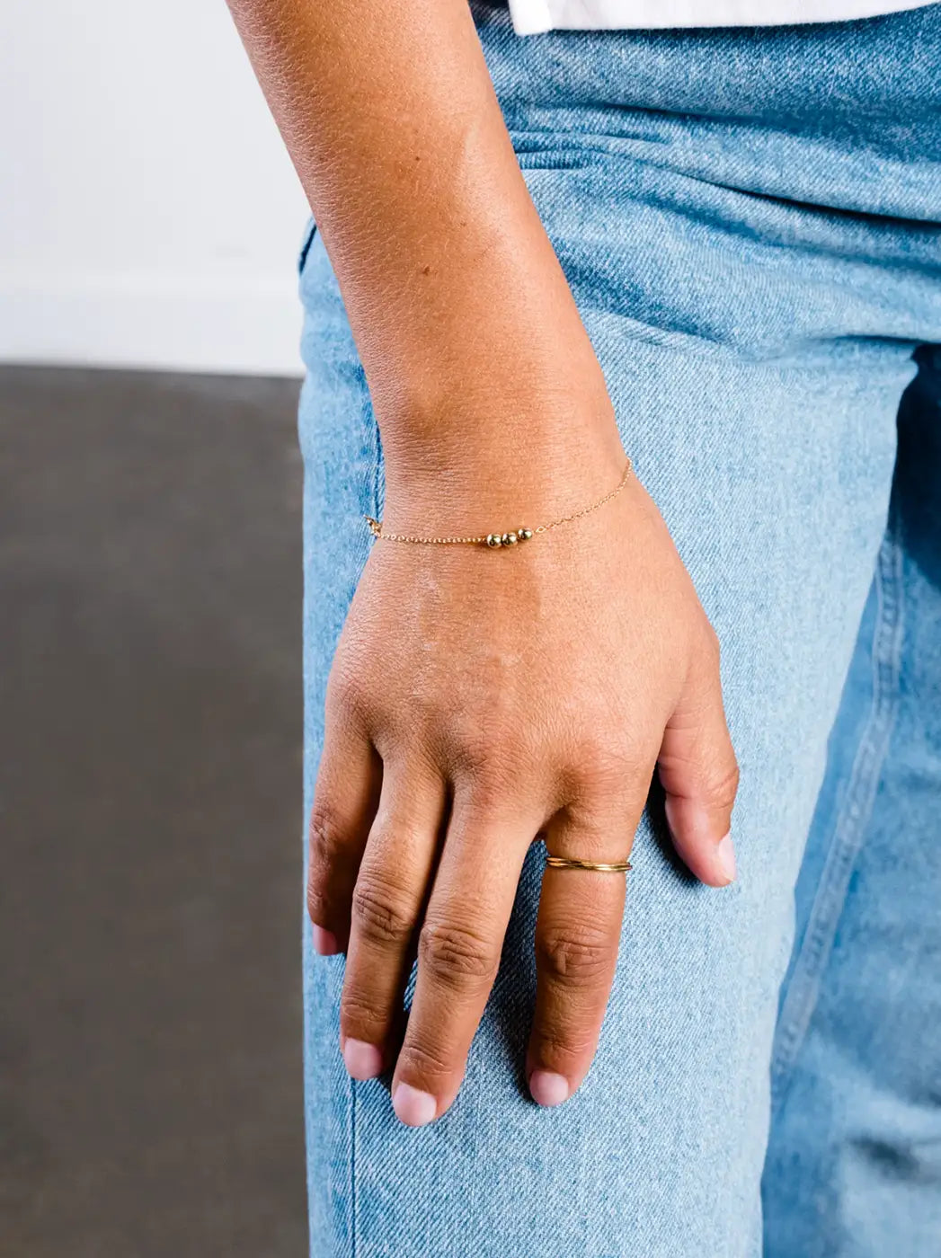 ABLE Gold Sphere Station Bracelet