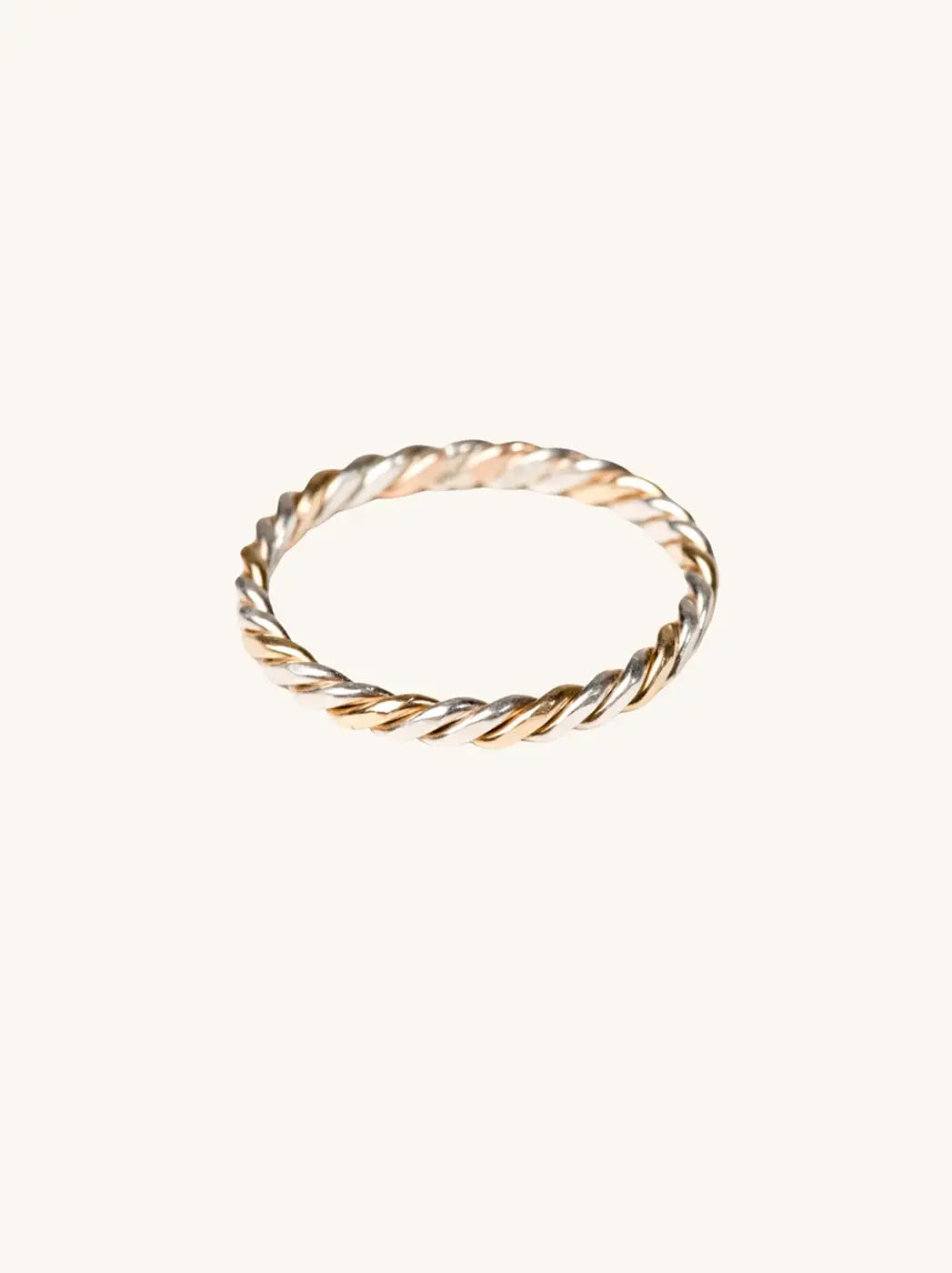 ABLE Two-Tone Gold & Silver Twist Ring