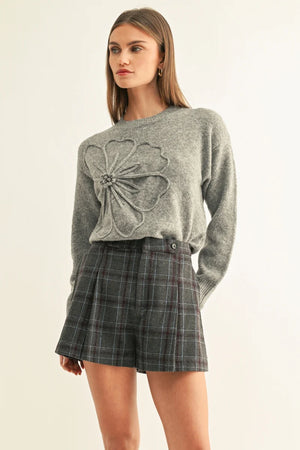 Adelyn Rae Florence Plaid Pleated Shorts