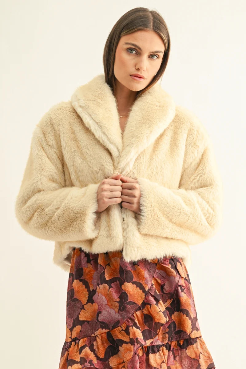 Adelyn Rae Noami Vegan Fur Jacket