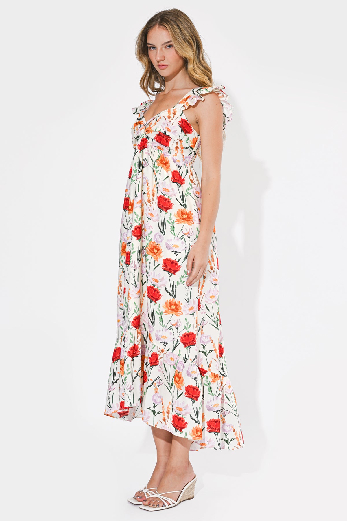 adelyn rae multi neriah twist front maxi dress multi 