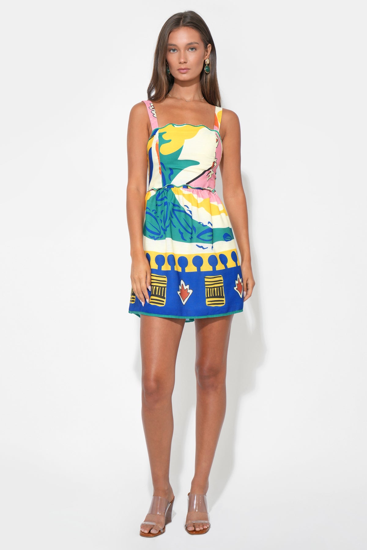 adelyn rae dresses Adelyn Rae Angeline Shift Dress - Olive/Ivory