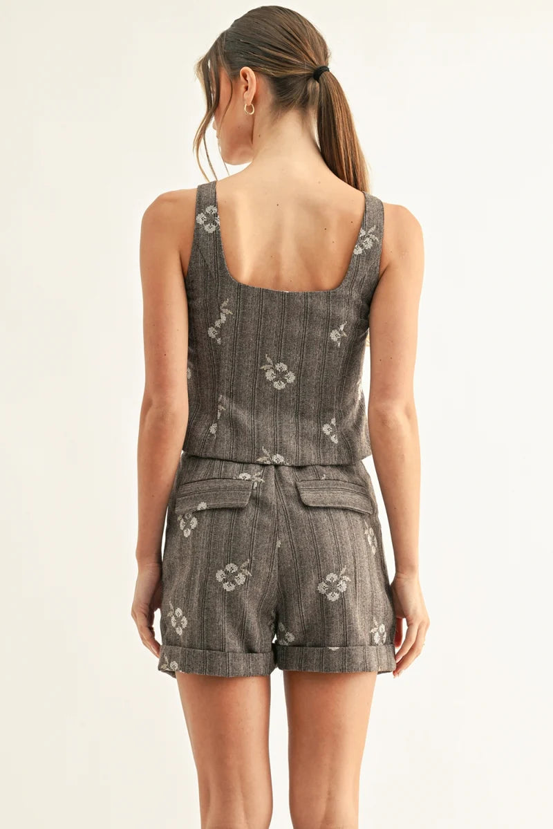 Adelyn Rae Sienna Bustier Top brown multi 